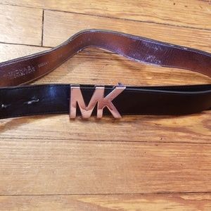 michael kors synthetic leather large belt